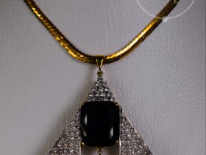14 KT Gold Pendant with Ametheists & White Sapphires