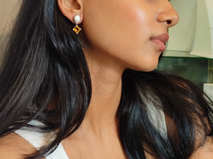 Earrings with Citrine