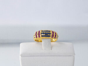 YGR 26 - 14 KT Gold with Rubies and Blue Sapphires