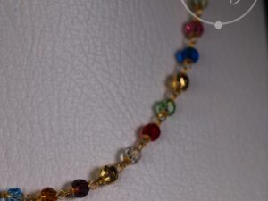 Silver Necklace with Multistones